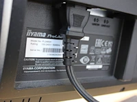 Dubbele 24 inch monitor iiyama op beugel met toetsenbord en muis en speakers - afbeelding 2 van  3