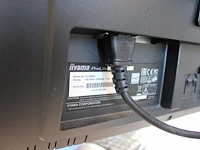 Dubbele 24 inch monitor iiyama op beugel met toetsenbord en muis. - afbeelding 2 van  3
