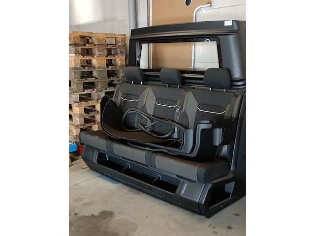 Dubbele cabine bank met tussenschot, breedte ca. 165 cm - afbeelding 2 van  9