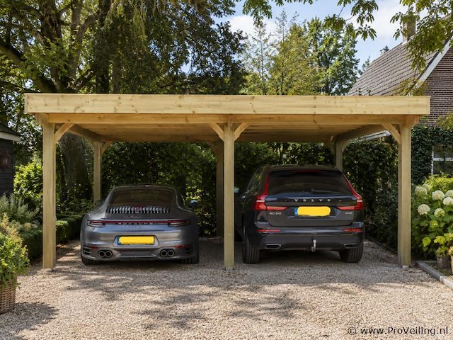 Dubbele carport 500x600x270cm - vrijstaand - afbeelding 1 van  3