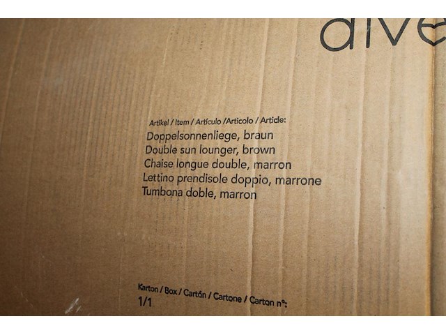 Dubbele chaise longue divero met zonnedak. - afbeelding 3 van  3