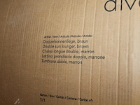 Dubbele chaise longue divero met zonnedak. - afbeelding 3 van  3