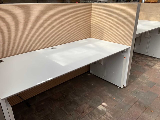 Dubbele design werkplek - in hoogte verstelbaar - afbeelding 2 van  15