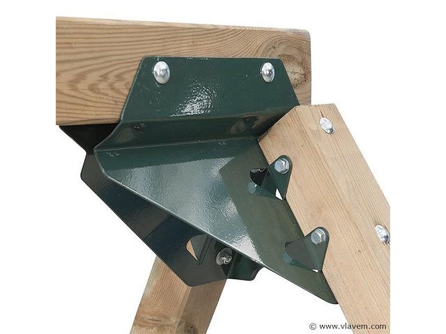 Dubbele houten schommel - afbeelding 3 van  4