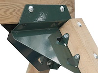 Dubbele houten schommel - afbeelding 3 van  4