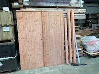 Dubbele houten tuindeur met kozijn - 201x168 cm - afbeelding 1 van  6