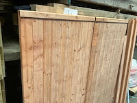 Dubbele houten tuindeur met kozijn - 201x168 cm - afbeelding 5 van  6