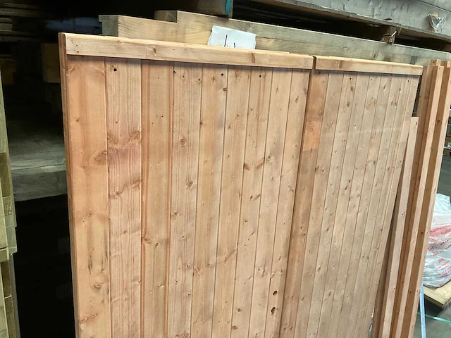 Dubbele houten tuindeur met kozijn - 201x168 cm - afbeelding 5 van  6