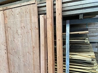 Dubbele houten tuindeur met kozijn - 201x168 cm - afbeelding 3 van  6