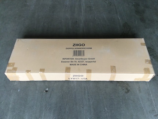 Dubbele parasol, ziigo, ly-17-1ta, taupe - afbeelding 2 van  4
