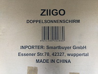 Dubbele parasol, ziigo, ly-17-1ta, taupe - afbeelding 4 van  4