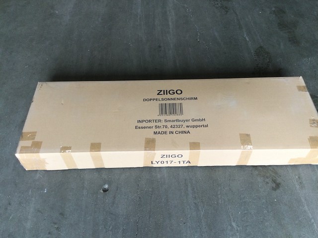 Dubbele parasol, ziigo, ly-17-1ta, taupe - afbeelding 2 van  3