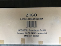 Dubbele parasol, ziigo, ly-17-1ta, taupe - afbeelding 3 van  3