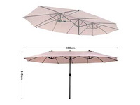 Dubbele parasol ziigo, ly017ta, taupe - afbeelding 1 van  3