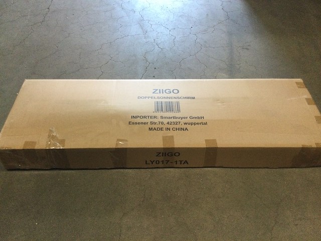 Dubbele parasol, ziigo, taupe - afbeelding 2 van  3