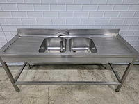 Dubbele rvs spoeltafel - afbeelding 3 van  5