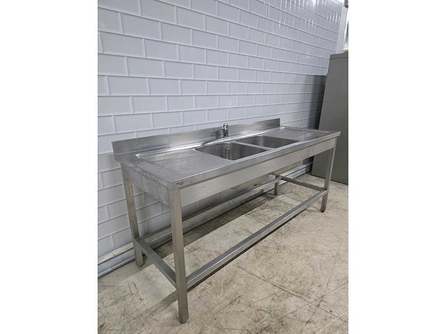 Dubbele rvs spoeltafel - afbeelding 5 van  5