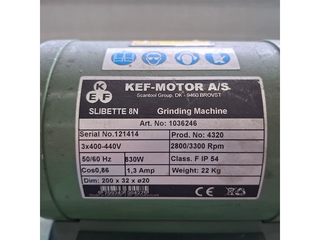 Dubbele slijpsteen op kolom kef, 1036246 - afbeelding 5 van  6