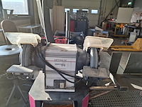 Dubbele slijpsteen op statief optimum, optigrind gu 18, bouwjaar 2019 - afbeelding 2 van  6