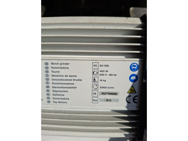 Dubbele slijpsteen op statief optimum, optigrind gu 18, bouwjaar 2019 - afbeelding 4 van  6