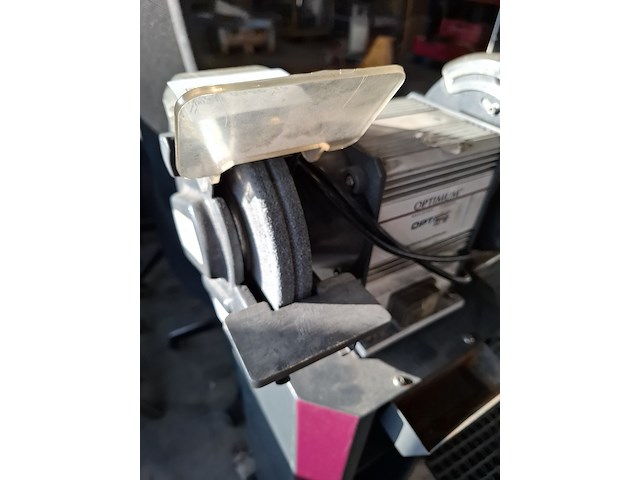 Dubbele slijpsteen op statief optimum, optigrind gu 18, bouwjaar 2019 - afbeelding 6 van  6