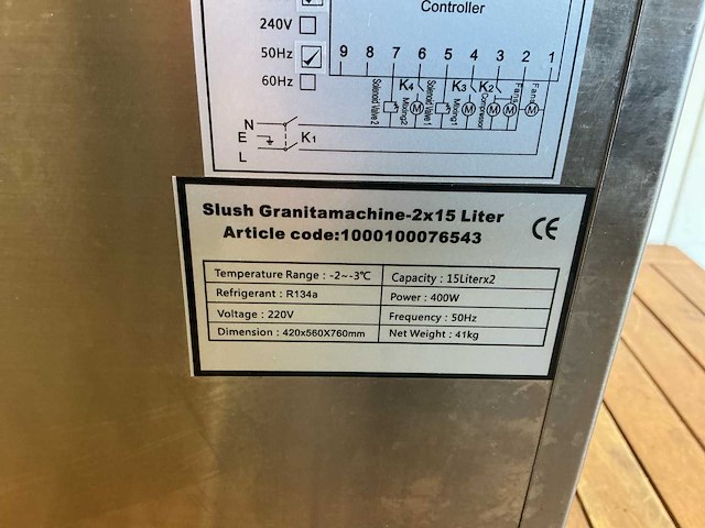 Dubbele slushpuppy machine | 2x15l - 400w - afbeelding 1 van  2