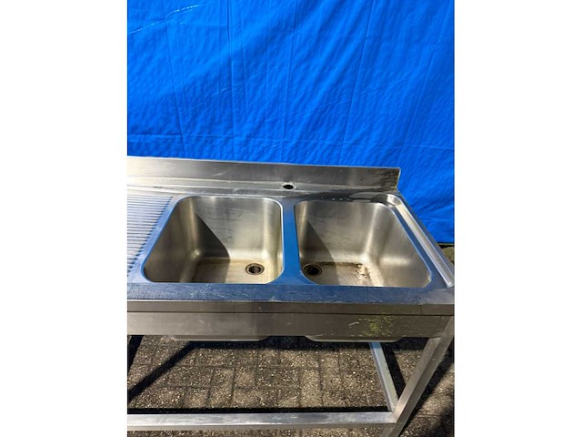 Dubbele spoeltafel 140cm - afbeelding 2 van  3