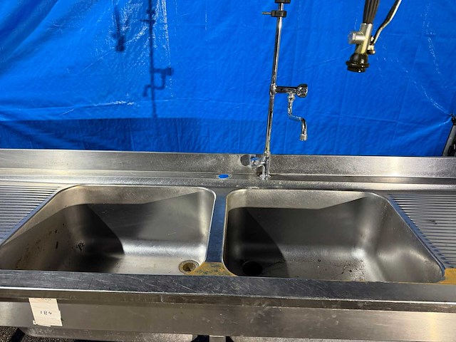 Dubbele spoeltafel 250cm - afbeelding 3 van  5