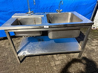 Dubbele spoeltafel - afbeelding 1 van  3