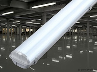 Dubbele tl armatuur 120cm – ip65 waterdicht – fluorescerend frame (x24) - afbeelding 1 van  5