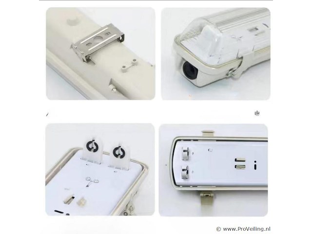 Dubbele tl armatuur 120cm – ip65 waterdicht – fluorescerend frame (x24) - afbeelding 3 van  5