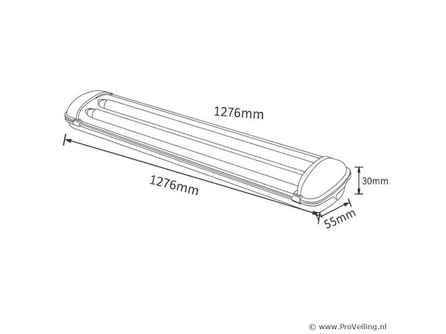 Dubbele tl armatuur 120cm – ip65 waterdicht – fluorescerend frame (x24) - afbeelding 5 van  5