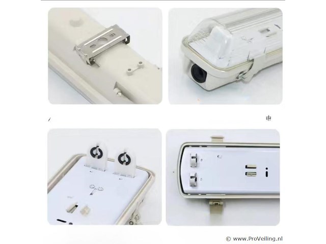 Dubbele tl armatuur 120cm – ip65 waterdicht – fluorescerend frame (x8) - afbeelding 3 van  6