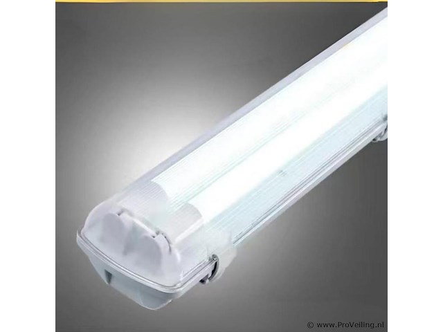 Dubbele tl armatuur 120cm – ip65 waterdicht – fluorescerend frame (x8) - afbeelding 2 van  6