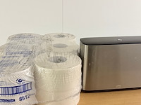 Dubbele toilet dispenser. incl 12 rollen (2400m) tork - afbeelding 2 van  5