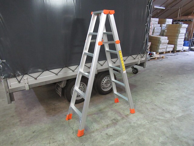 Dubbele trap jr-ladders, 6x6 tr - afbeelding 1 van  3