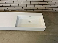 Dubbele wastafel 162 x 46 cm - afbeelding 4 van  5