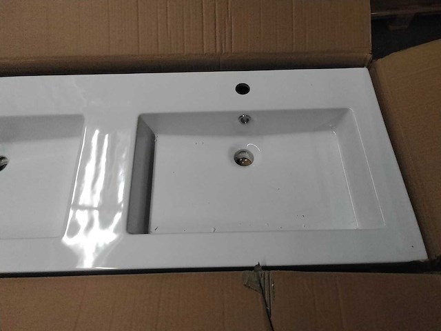 Dubbele wastafel met 2 spoelbakken - afbeelding 3 van  4