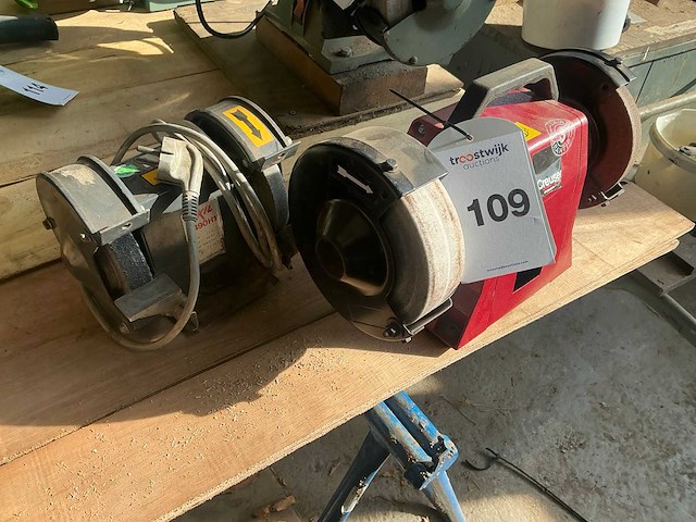 Dubbelsteens slijpmachine (2x) - afbeelding 1 van  6