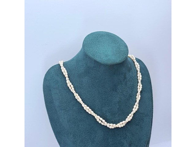 Dubbelstrengs parel collier - ginzu district - afbeelding 1 van  8