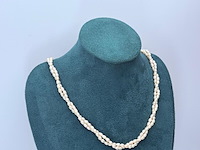 Dubbelstrengs parel collier - ginzu district - afbeelding 1 van  8