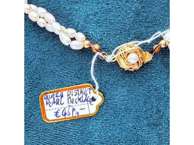 Dubbelstrengs parel collier - ginzu district - afbeelding 3 van  8