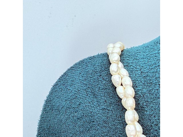Dubbelstrengs parel collier - ginzu district - afbeelding 6 van  8