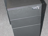 Dubbelzijdig elektrisch zit-sta bureau omt met akoestische scheidingswand, stekkerdoos en 2 verrijdbare lad... onderdeel van combinatiekavel combinatie van 4 dubbelzijdige elektrisch zit-sta bureau omt met akoestische scheidingswand, stekkerdoos en 2 verrijdbare ladekasten. - afbeelding 3 van  4