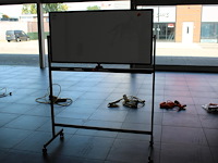 Dubbelzijdig verrijdbaar en kantelbaar whiteboard afmeting 120 x 60 cm. - afbeelding 3 van  3