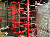 Dubbelzijdige draagarmstelling 5 meter v.v. 8 niveaus, armlengte 55cm - afbeelding 1 van  4