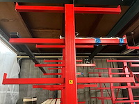 Dubbelzijdige draagarmstelling 5 meter v.v. 8 niveaus, armlengte 55cm - afbeelding 3 van  4