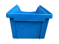 Dubbelzijdige legbordstelling incl 340 magazijnbakken. - afbeelding 2 van  6