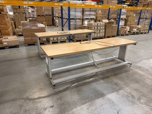Dubbelzijdige orderpick werkbank (verstelbaar) (2x) - afbeelding 1 van  5