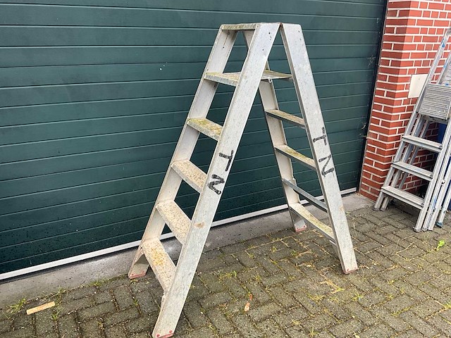 Dubbelzijdige trapladder - 6 treden - ladder en trap - afbeelding 2 van  7